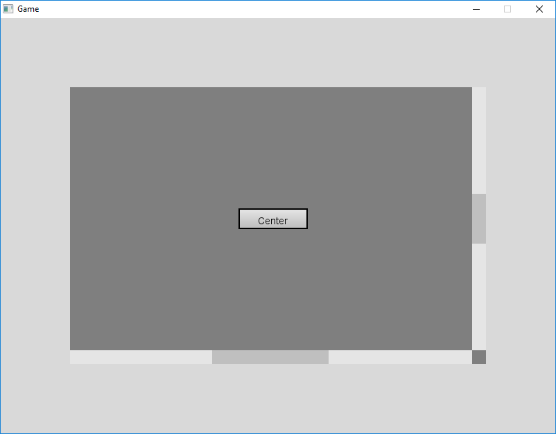 This image shows the ScrollPane with the Center Button visible in the middle of the screen.